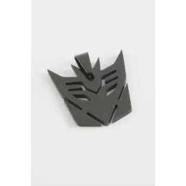 Btmn İşareti Çelik Kolye Ucu 3,5 Cm-Siyah