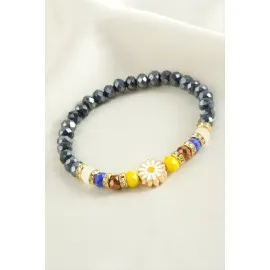 Papatya Kristal Trend Bileklik-Antrasit