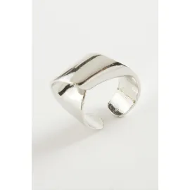 Kurdale Şekilli Metal Yüzük-Gümüş Rengi