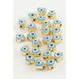 Kalp Mineli Bileklik Ve Kolye Ucu Aparatı 1 Adet-Turkuaz