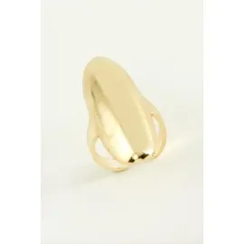 Oval Metal Yüzük-Gümüş Rengi