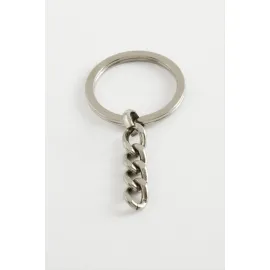 Kalın Metal Anahtarlık Aparatı-Gümüş Rengi