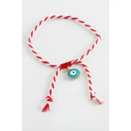 Nazar Marteniçka Makrome İp Bileklik-Kırmızı