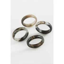 Akik Doğaltaş Yüzük-Siyah