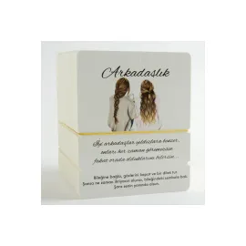 Arkadaşlık Bileklik Kartı-Beyaz