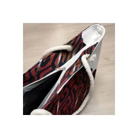 Bayan Yüz Desenli Plaj Çantası-Sarı