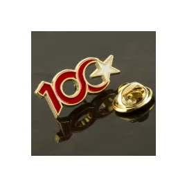 Cumhuriyetin 100. Yılına Özel Yaka Rozet-Gümüş Rengi