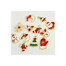 Karışık Yılbaşı Özel Mineli Kolye Ucu 1 Adet-Renkli