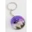 Kaplumbağa Deniz Efektli Epoksi Anahtarlık-Mor
