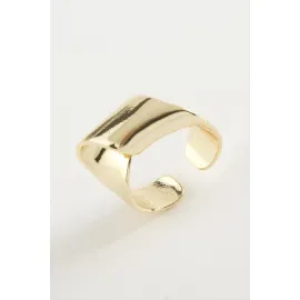 Kurdale Şekilli Metal Yüzük-Sarı