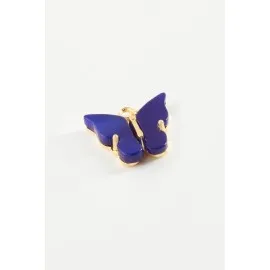 Kelebek Figürlü Kolye Ucu-Mavi