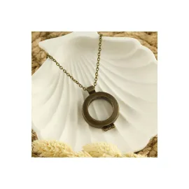 Kapaklı Camlı Kolye-Antik