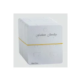 6 Delikli Lüx Küpe Kartı-Beyaz