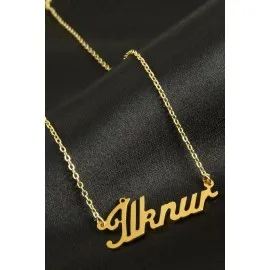 İlknur Isimli Kolye -Sarı