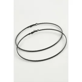 Zincir Desenli Metal Halka Küpe 8-9-10 Cm-10 Cm