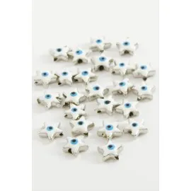 Yıldız Mineli Bileklik Ve Kolye Ucu Aparatı 1 Adet-Beyaz