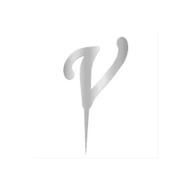 Gümüş Renkli Harf Pasta ve Kek Pleksi-V