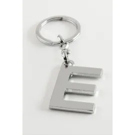 Metal Harf Anahtarlık-E