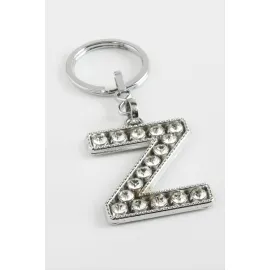 Gümüş Renkli Taşlı Harf Anahtarlık-Z