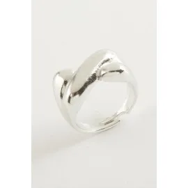 Oval Metal Yüzük-Gümüş Rengi