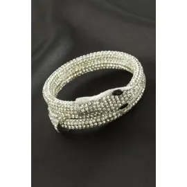 Yılan Savaroski Bileklik-Siyah