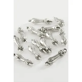 Noktalı Tesbih Püskül Ara Aparatı 50 Gram-Gümüş Rengi