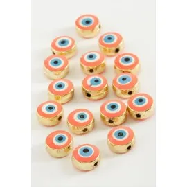 Nazar Mineli Bileklik Ve Kolye Ucu Aparatı 1 Adet-Pembe