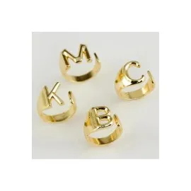 Harfli Lüx Metal Yüzük-I