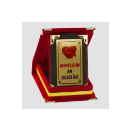 Annelerin En Güzeline Plaketi-Kırmızı