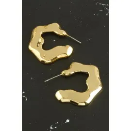 Yıldız Yeni Sezon Metal Küpe-Gümüş Rengi