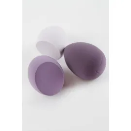 3 Adet Yumurta Kutulu Makyaj Süngeri-Pembe