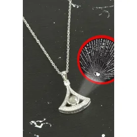 Oval Lüks Çelik Kolye 100 Dilde Seni Seviyorum-Sarı