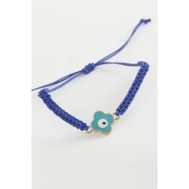 Çiçek Nazar Makrome Örgülü Bileklik-Renkli