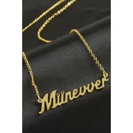 Münevver isimli kolye -Sarı
