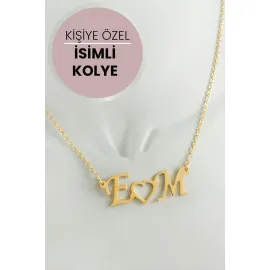 Kişiye Özel İsim Yazılı Kolye-Sarı