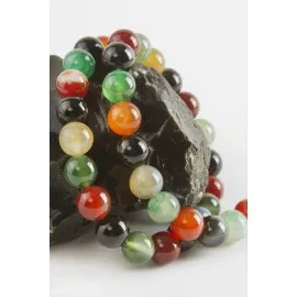 Hint Akik Taşı 10 Mm-Renkli