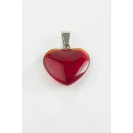 Kuvars Kalpli Doğaltaş Kolye Ucu-Bordo