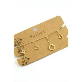 Çiçek Lüks Çelik Halhal-Sarı