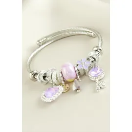 Kalp Panora Bileklik-Gümüş Rengi