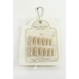 Mina Beauty Kedi Gözü Takma Tırnak-Krem