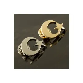 Ay Yıldız Yaka Rozet-Gümüş Rengi