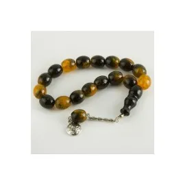 17Li Oval Şakşak Tesbih-Sarı-1