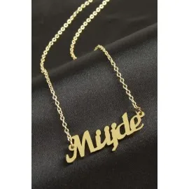 Müjde Isimli Kolye -Sarı