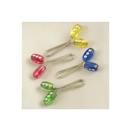 Taşlı Oval Klipsi Firkete-Renkli