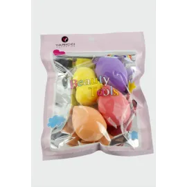 4 Adet Yumurta Makyaj Süngeri-Renkli