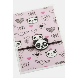 Panda İp Bileklik-Siyah