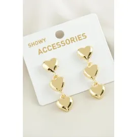 Kalp Yeni Sezon Metal Küpe-Gümüş Rengi