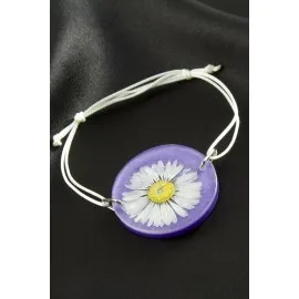 Papatya Epoksi Bileklik-Mor