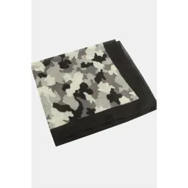 Asker Desenli Bandana 50X50-Gri