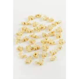 Karışık Tek Kulplu Metal Bileklik ve Kolye Ucu Aparatı 1 Adet-Sarı